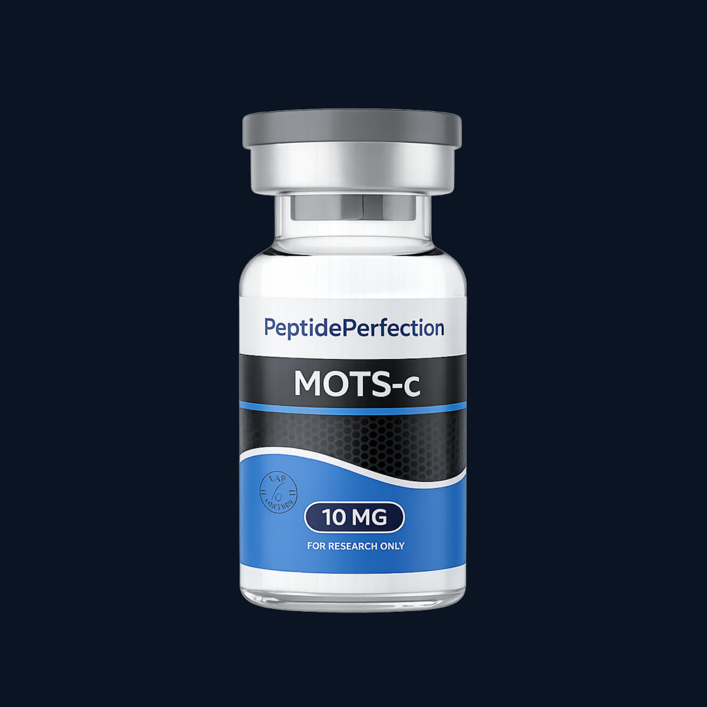 MOTS-c 10mg lyophilized research vial — mitochondria-derived peptide by PeptidePerfection